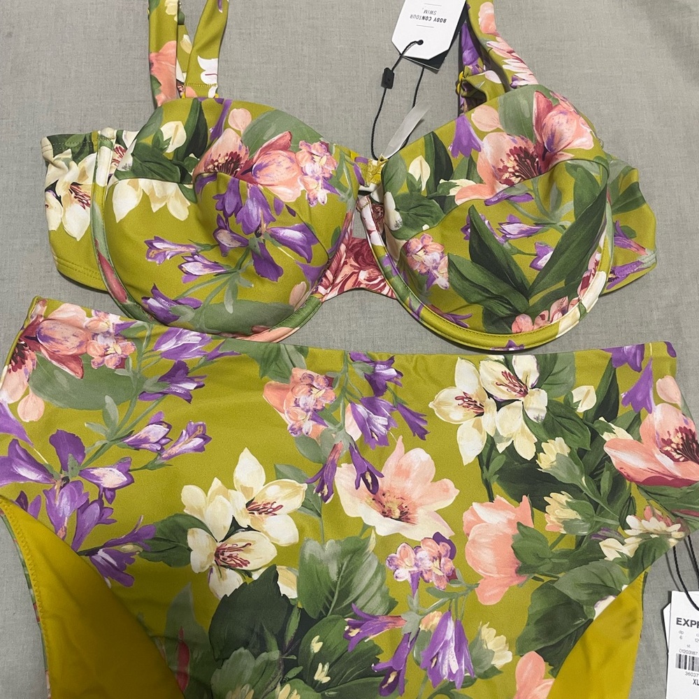 Express Body Contour Floral Bikini Set -brand new with tags